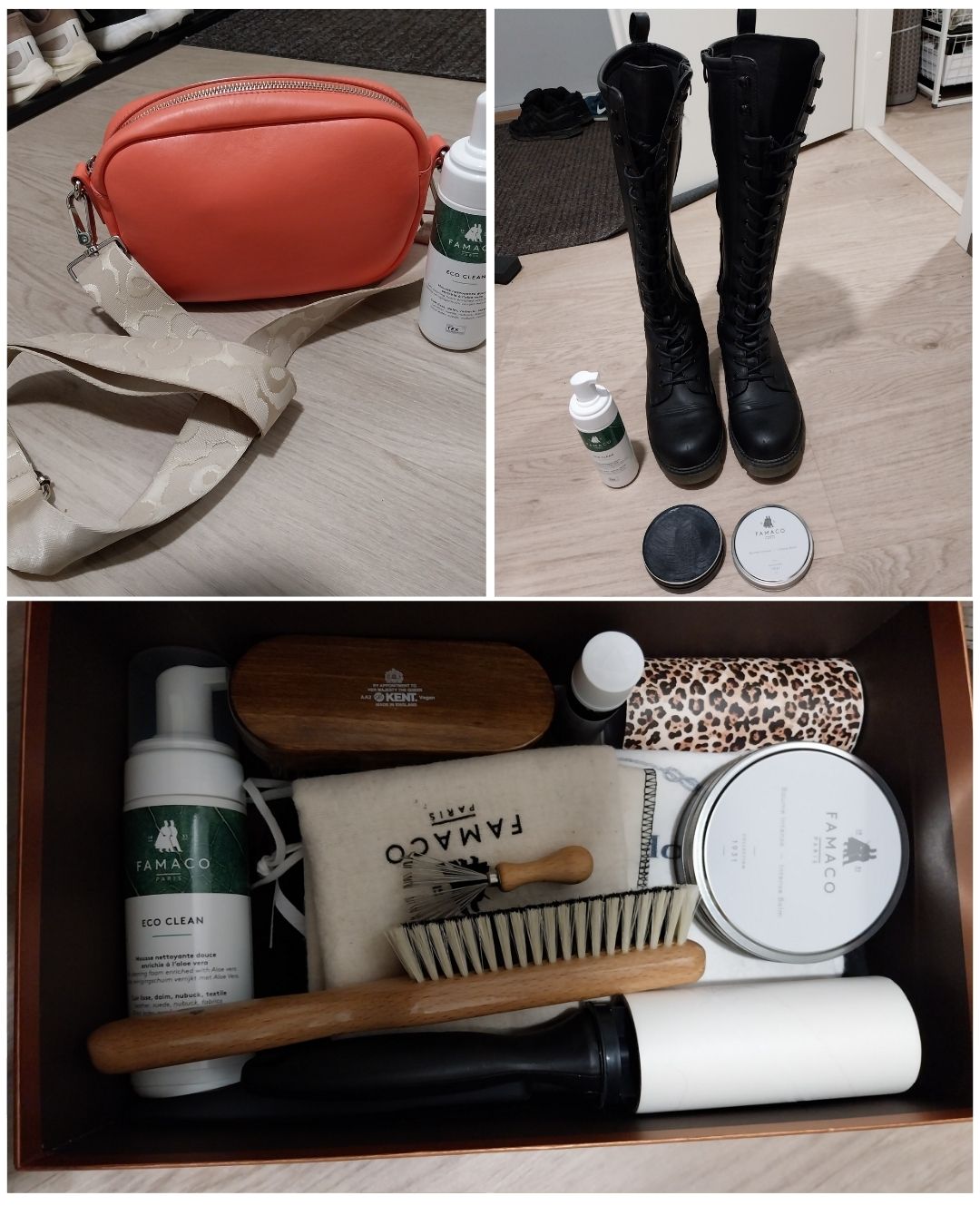 Asusteiden ja kenkien huolto