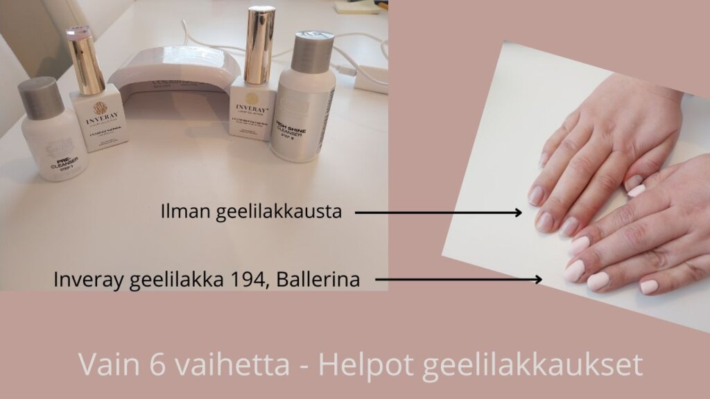 Ilman geelilakkausta ja geelilakatut kynnet.